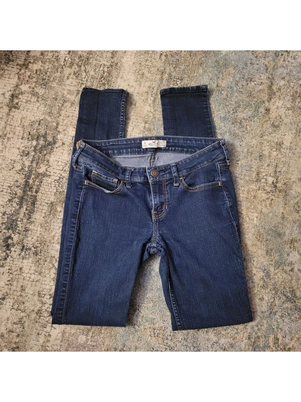 Hollister Dark Blue Skinny Jeans Size 1